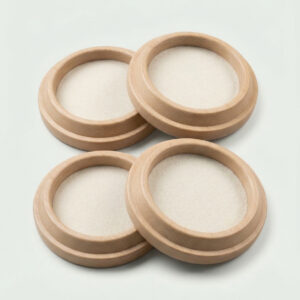 Vier Klavier Untersetzer aus Holz für Parkett