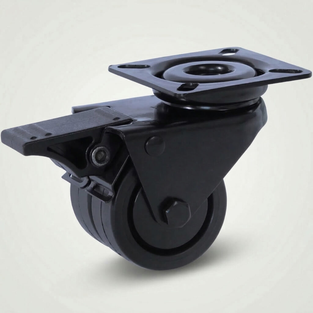 Klavierrolle mit Bremse aus Gummi fotografiert